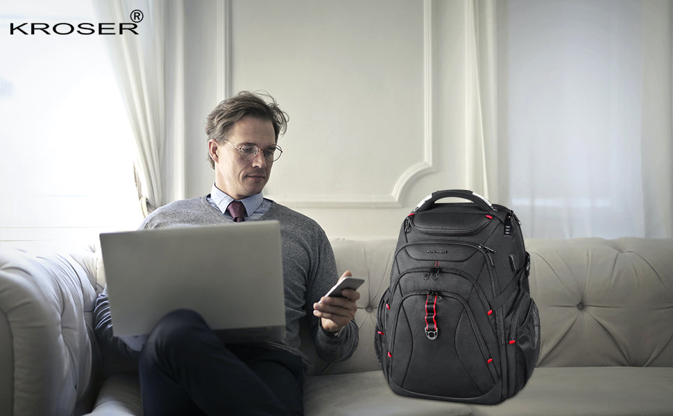 Kroser travel laptop backpack 17.3 inch xl hotsell