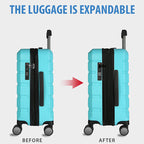 KROSER 20" Hardside Expandable Carry-On Luggage with TSA Lock