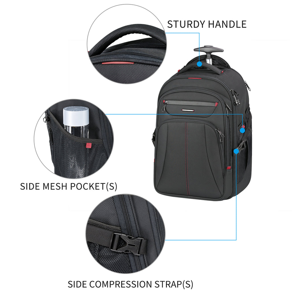 KROSER 17" Rolling Laptop Backpack