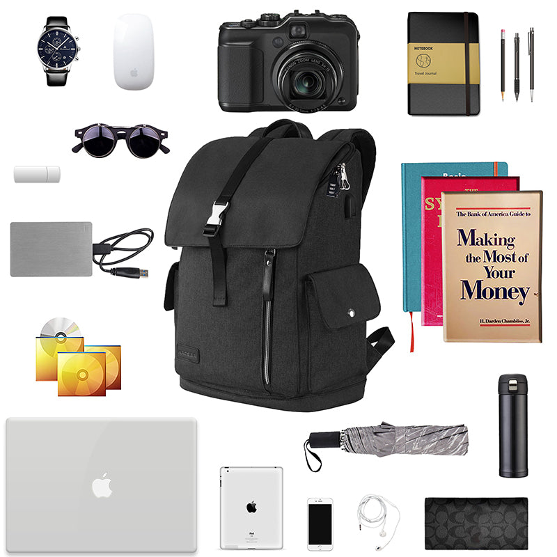 KROSER 17.3" Travel Laptop Backpack with USB Port