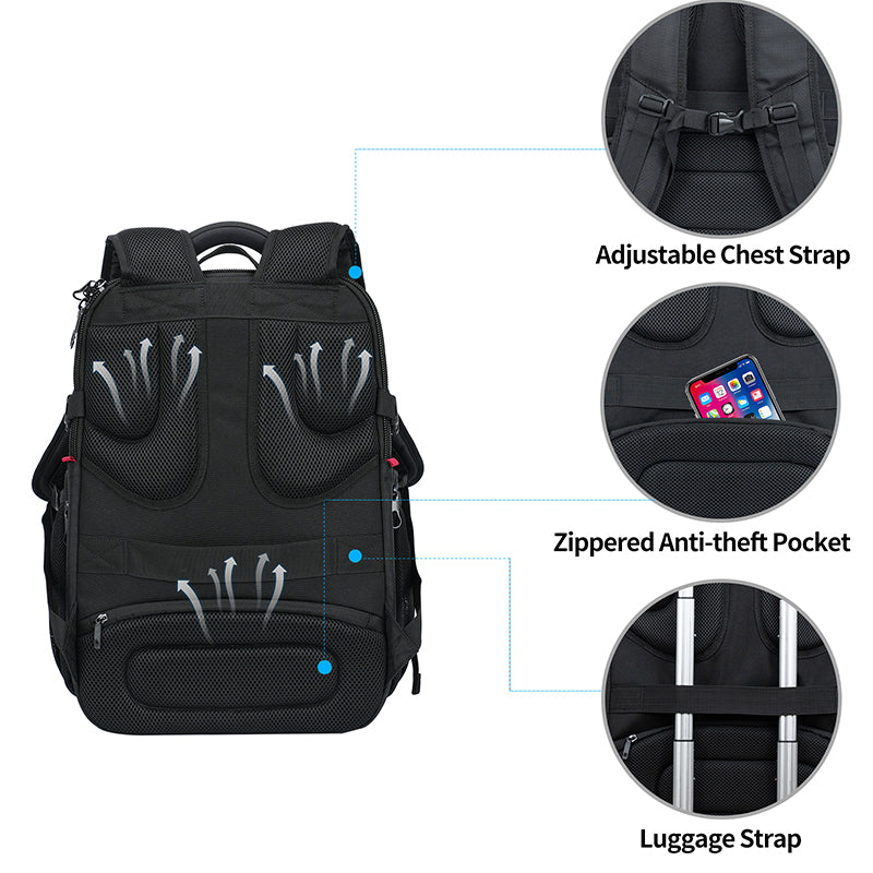 KROSER 17.3" XL Travel Laptop Backpack with Hard Shell & RFID