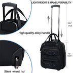 KROSER 16" Underseat Carry-On Suitcase with Laptop Compartment