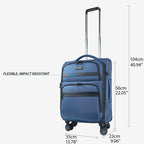 KROSER 20" Softside Expandable Carry-On Luggage with USB & TSA Lock