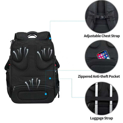 KROSER™ TSA Friendly Travel Laptop Backpack 17.3 inch XL Computer
