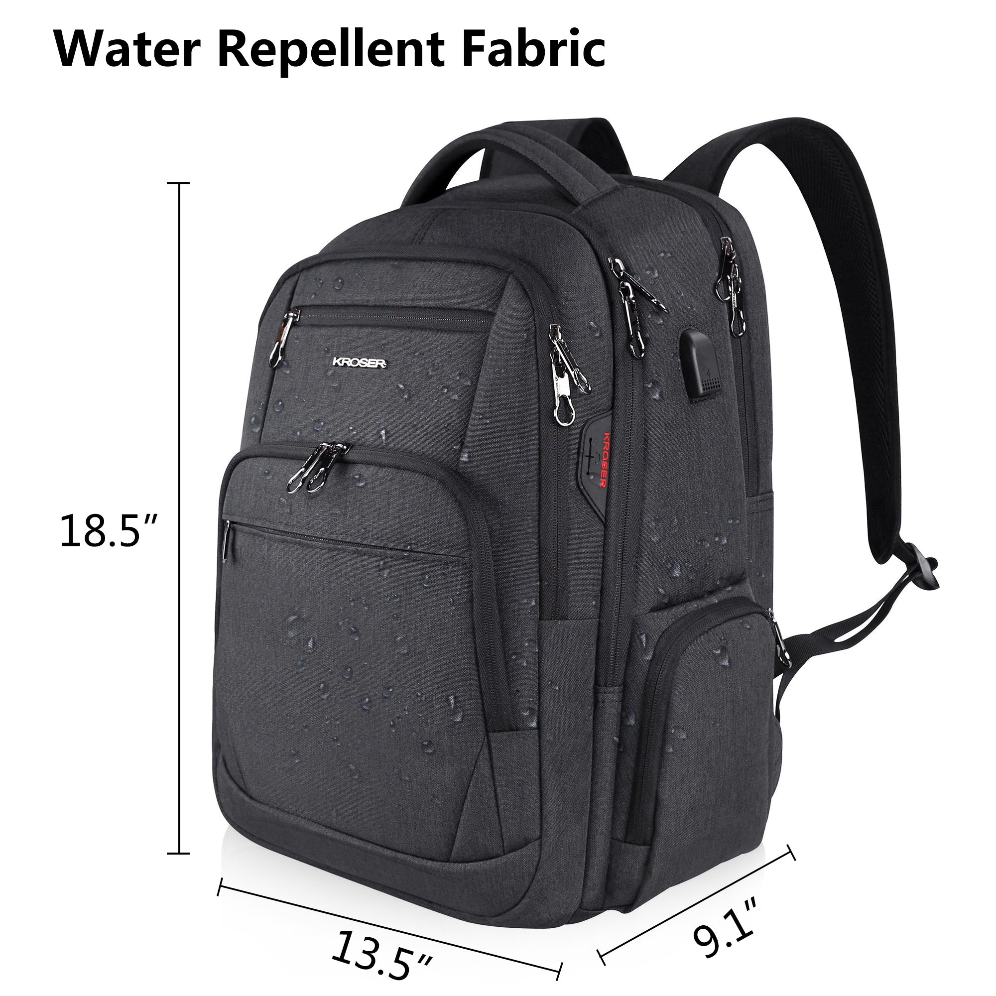 KROSER 17.3" Business Travel Laptop Backpack