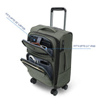 KROSER 20" Softside Expandable Carry-On Luggage with USB & TSA Lock