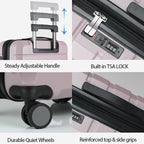 KROSER 20" Hardside Expandable Carry-On Luggage with TSA Lock