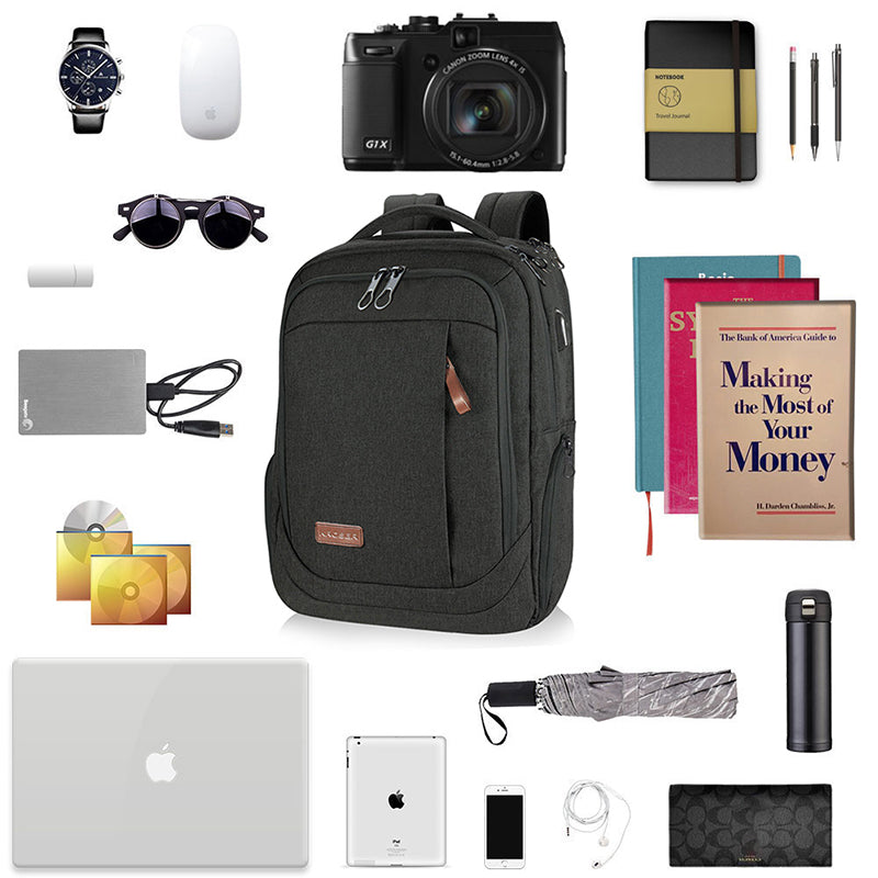 KROSER 17.3" Large Laptop Backpack with USB Charging Port