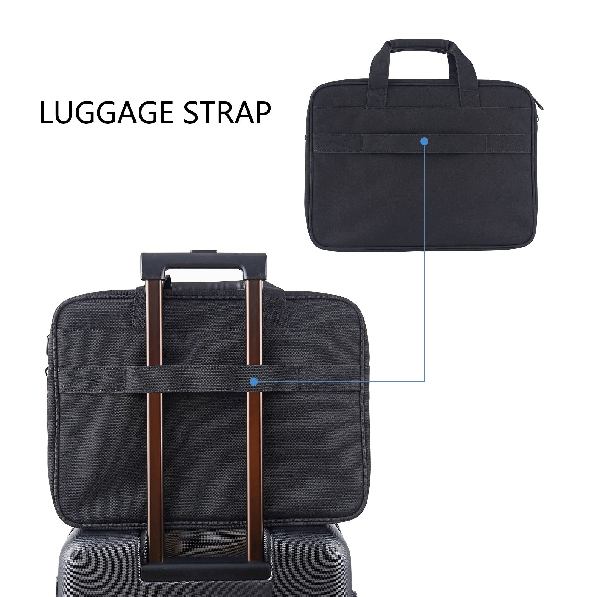 KROSER 17.3" Expandable Laptop Briefcase with RFID