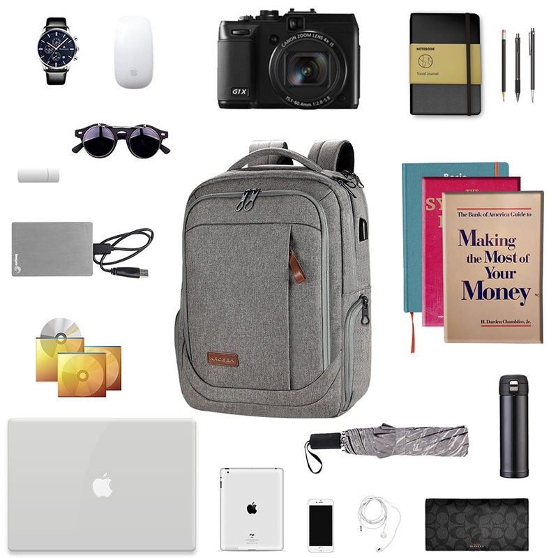 KROSER 17.3" Large Laptop Backpack with USB Charging Port