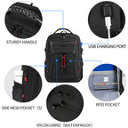KROSER 18.4" Travel Laptop Backpack with USB & RFID
