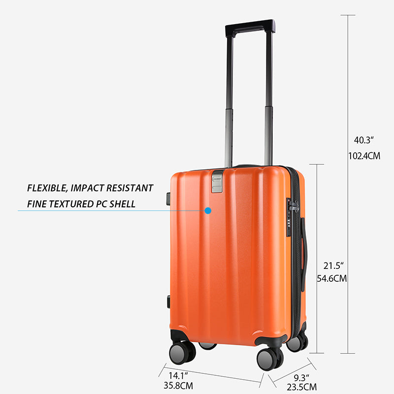 KROSER 20" Hardside Expandable Carry-On Luggage with USB & TSA Lock