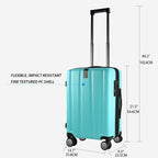 KROSER 20" Hardside Expandable Carry-On Luggage with USB & TSA Lock