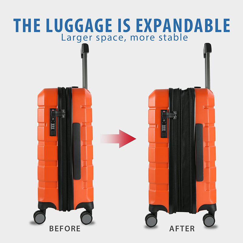 KROSER 20" Hardside Expandable Carry-On Luggage with USB & TSA Lock