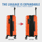 KROSER 20" Hardside Expandable Carry-On Luggage with USB & TSA Lock