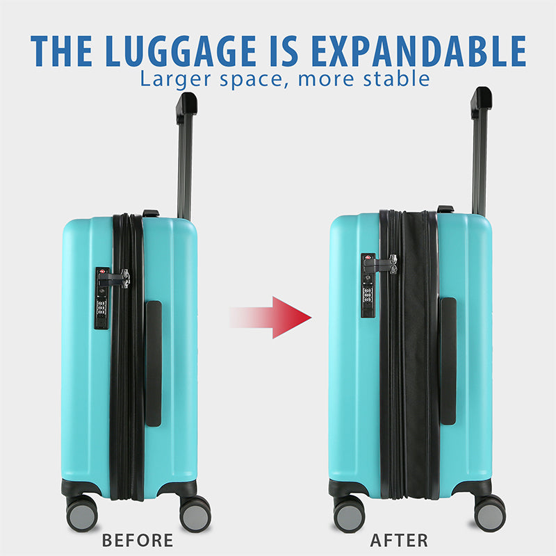 KROSER 20" Hardside Expandable Carry-On Luggage with USB & TSA Lock