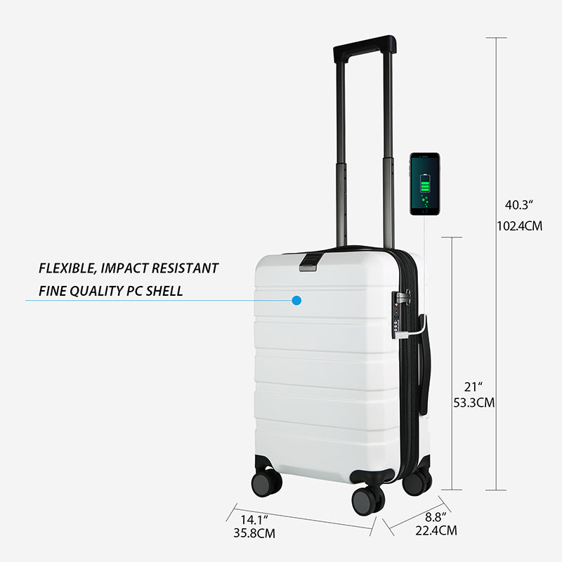 KROSER 20" Hardside Expandable Carry-On Luggage