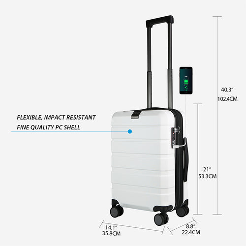 KROSER 20" Hardside Expandable Carry-On Luggage