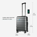 KROSER 20" Hardside Expandable Carry-On Luggage with TSA Lock