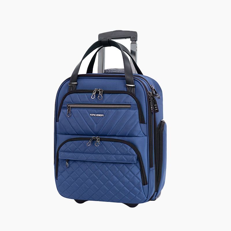 KROSER 16" Underseat Carry-On Suitcase with Laptop Compartment