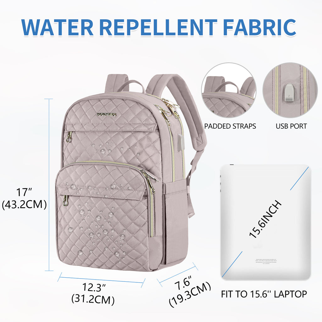 KROSER 15.6" Laptop Backpack with USB Port