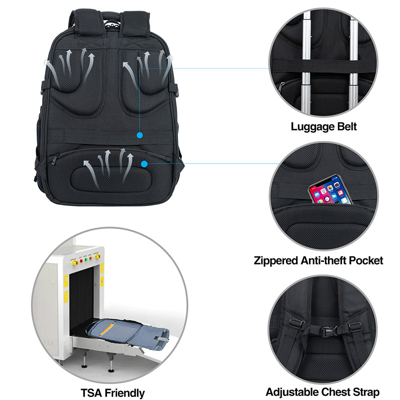 KROSER 18.4" Travel Laptop Backpack with Hard Shell & RFID