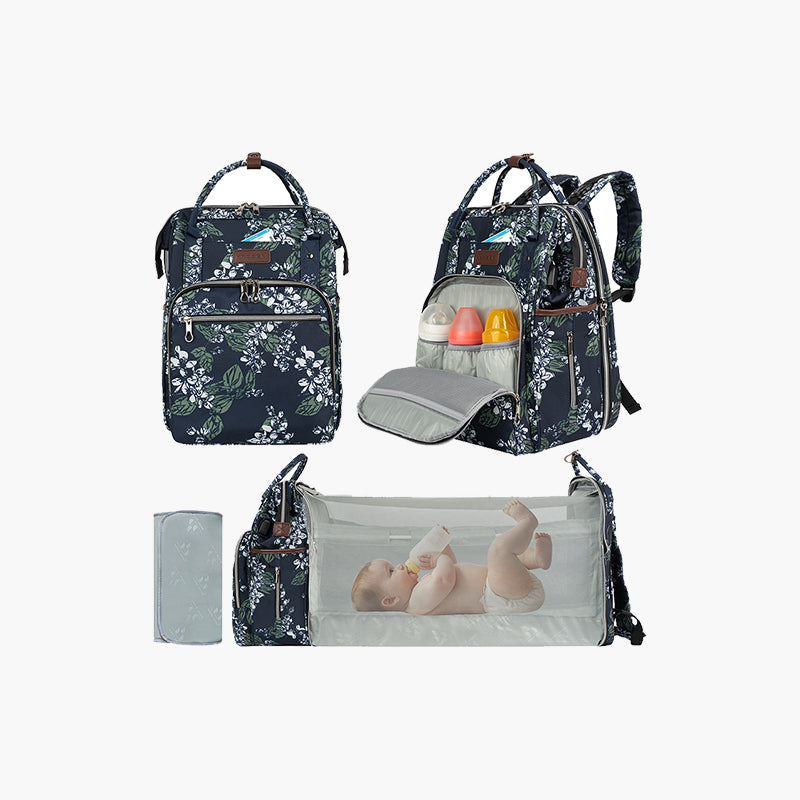 KROSER Foldable Diaper Backpack with Changing Station