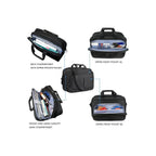 KROSER expandable laptop briefcase with zippered front pockets and main compartment access