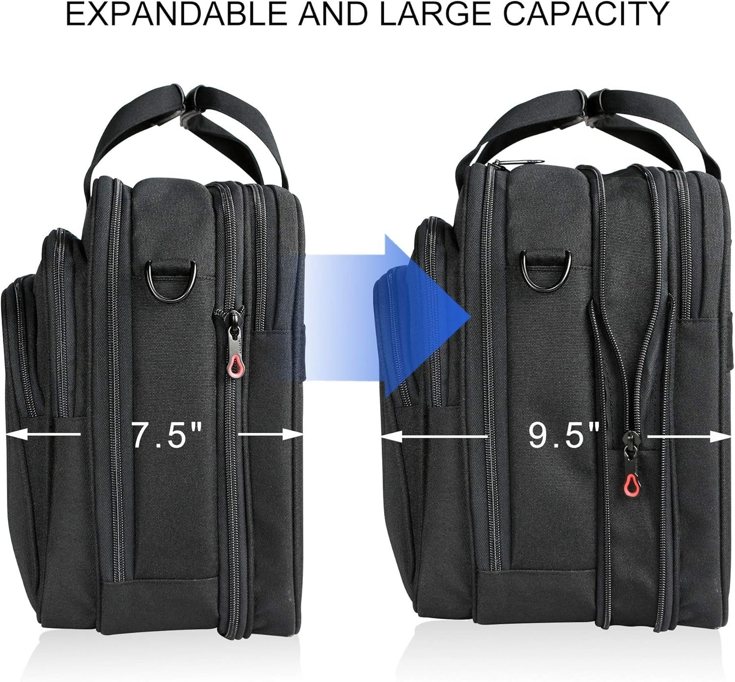 KROSER 17.3" Expandable RFID Laptop Briefcase
