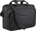 KROSER 17.3" Black Expandable Laptop Briefcase for Work