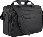 KROSER 17.3" Black Expandable Laptop Briefcase for Work