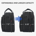 KROSER 17.3" Black Expandable Laptop Briefcase for Work