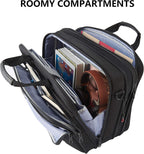 KROSER 17.3" Black Expandable Laptop Briefcase for Work