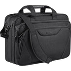 KROSER 17.3" Black Expandable Laptop Briefcase for Work