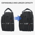 KROSER 17.3" Black Expandable Laptop Briefcase for Work
