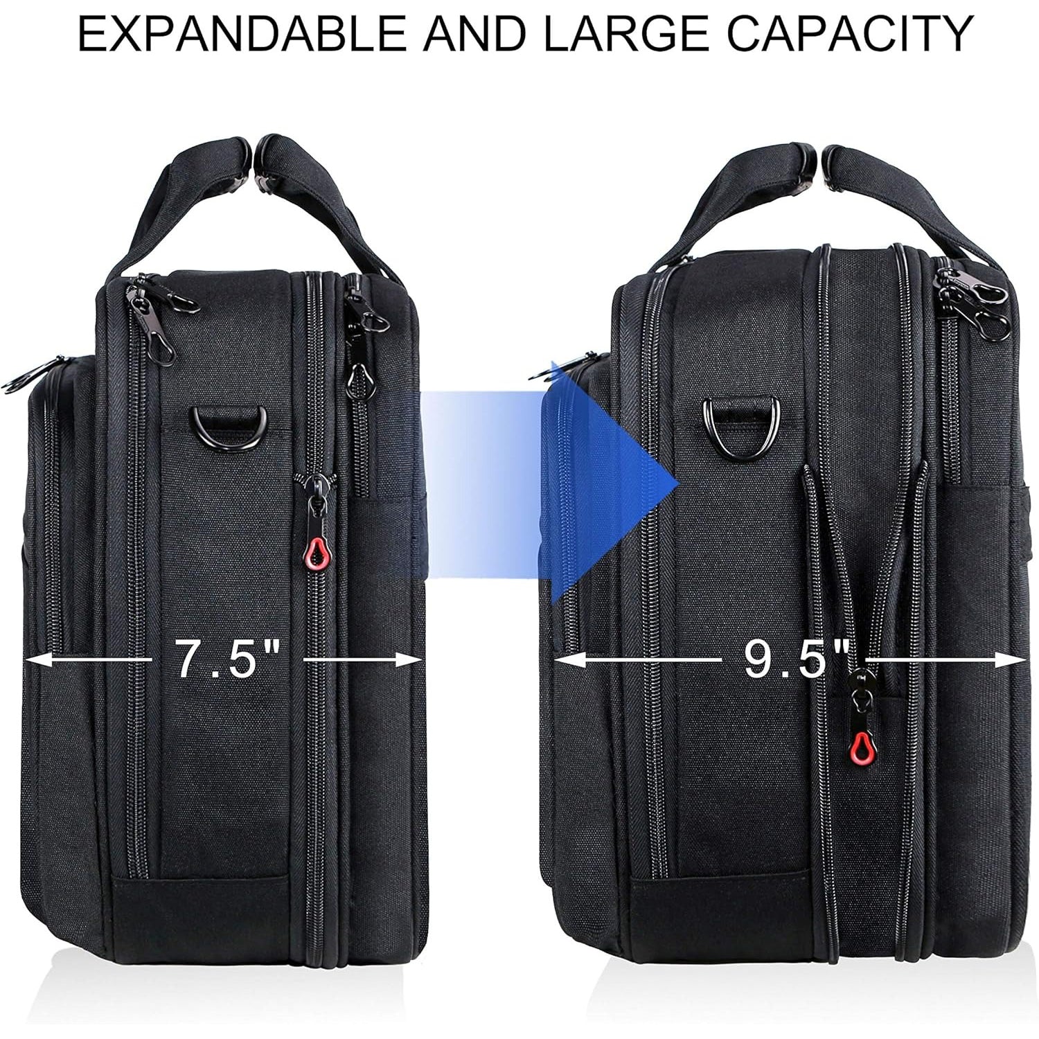 KROSER 17.3" Expandable Laptop Briefcase for Business Travel