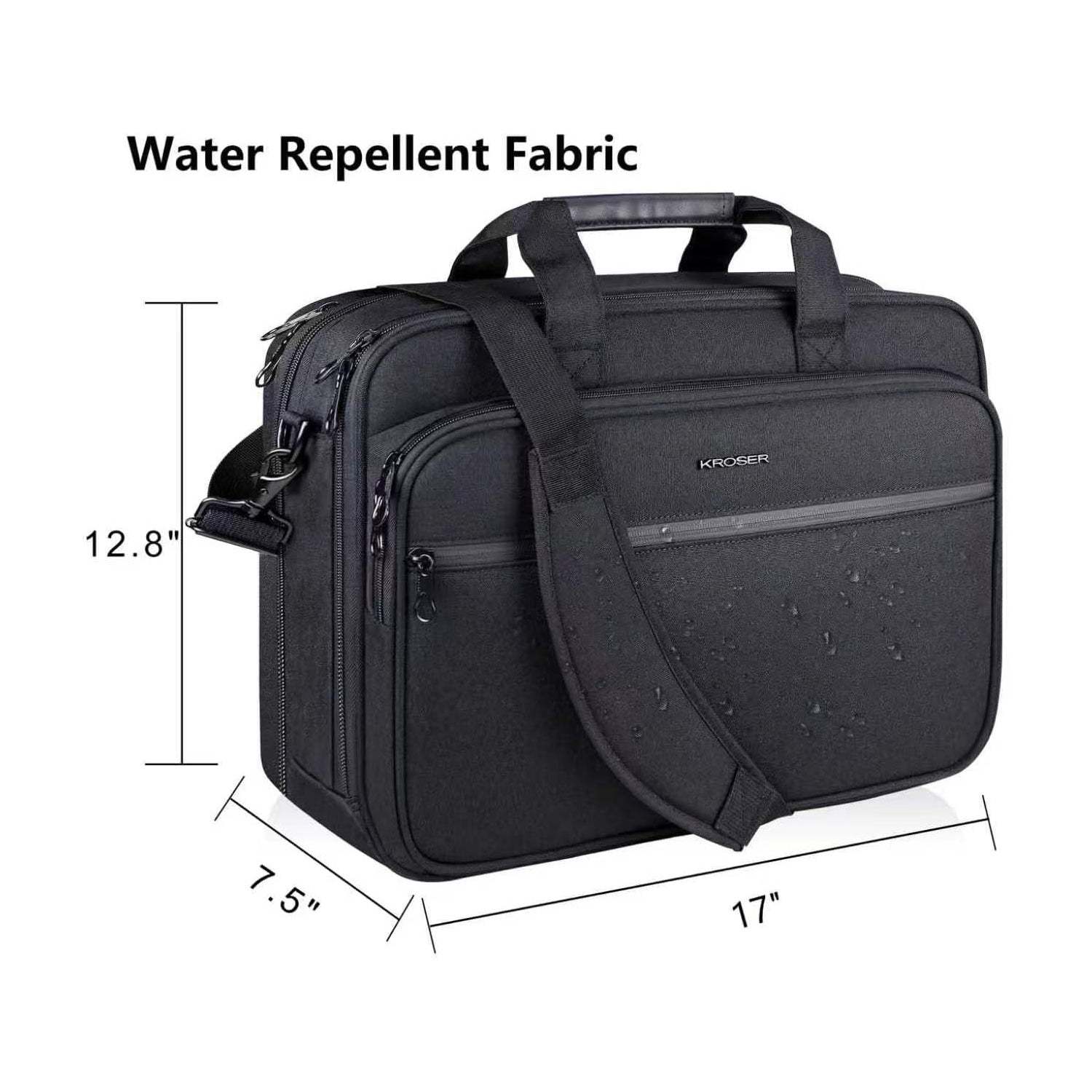 KROSER 17.3" Expandable Laptop Briefcase for Business Travel