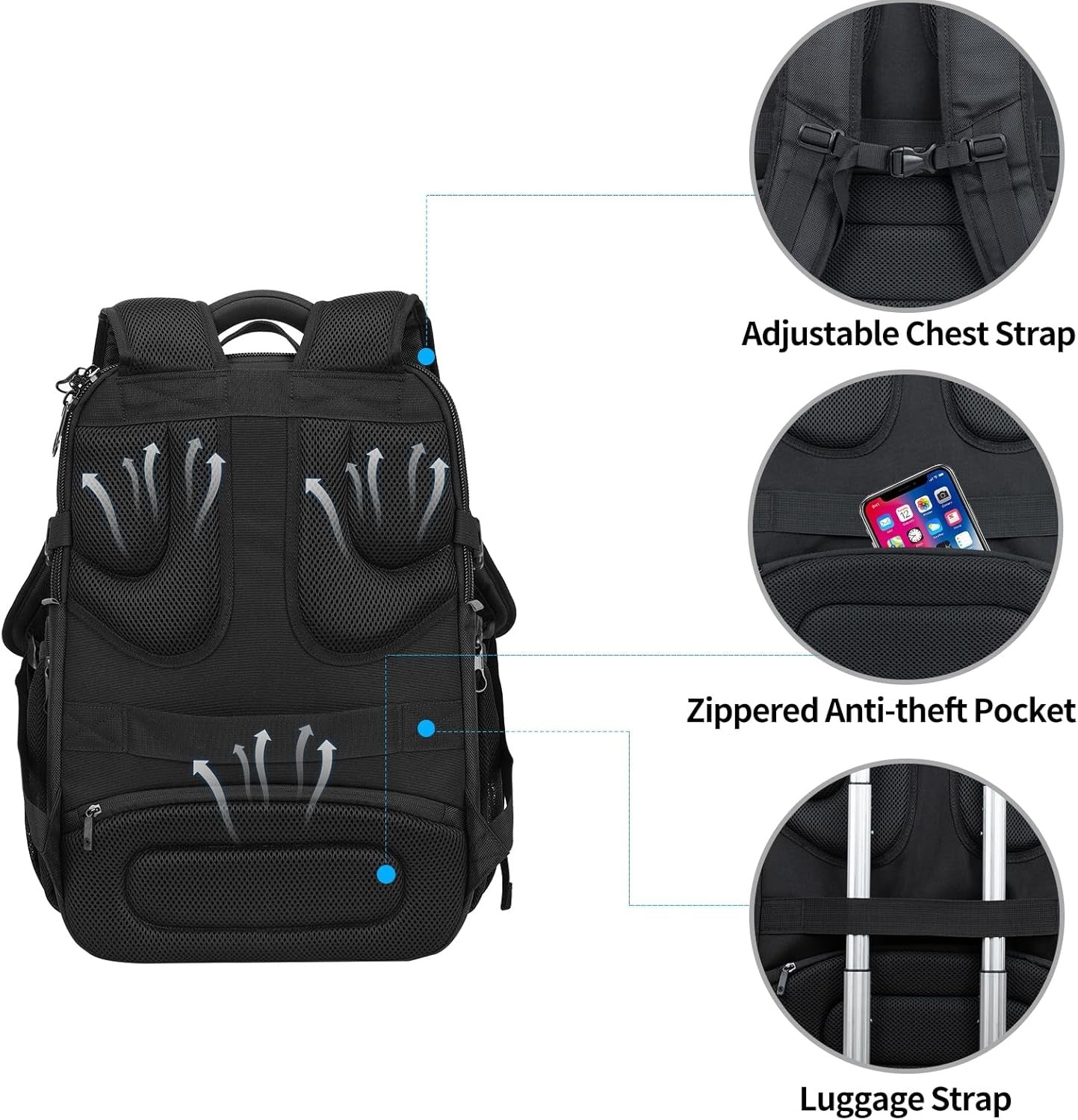 KROSER 18.4 Inch Hard Shell RFID Laptop Backpack