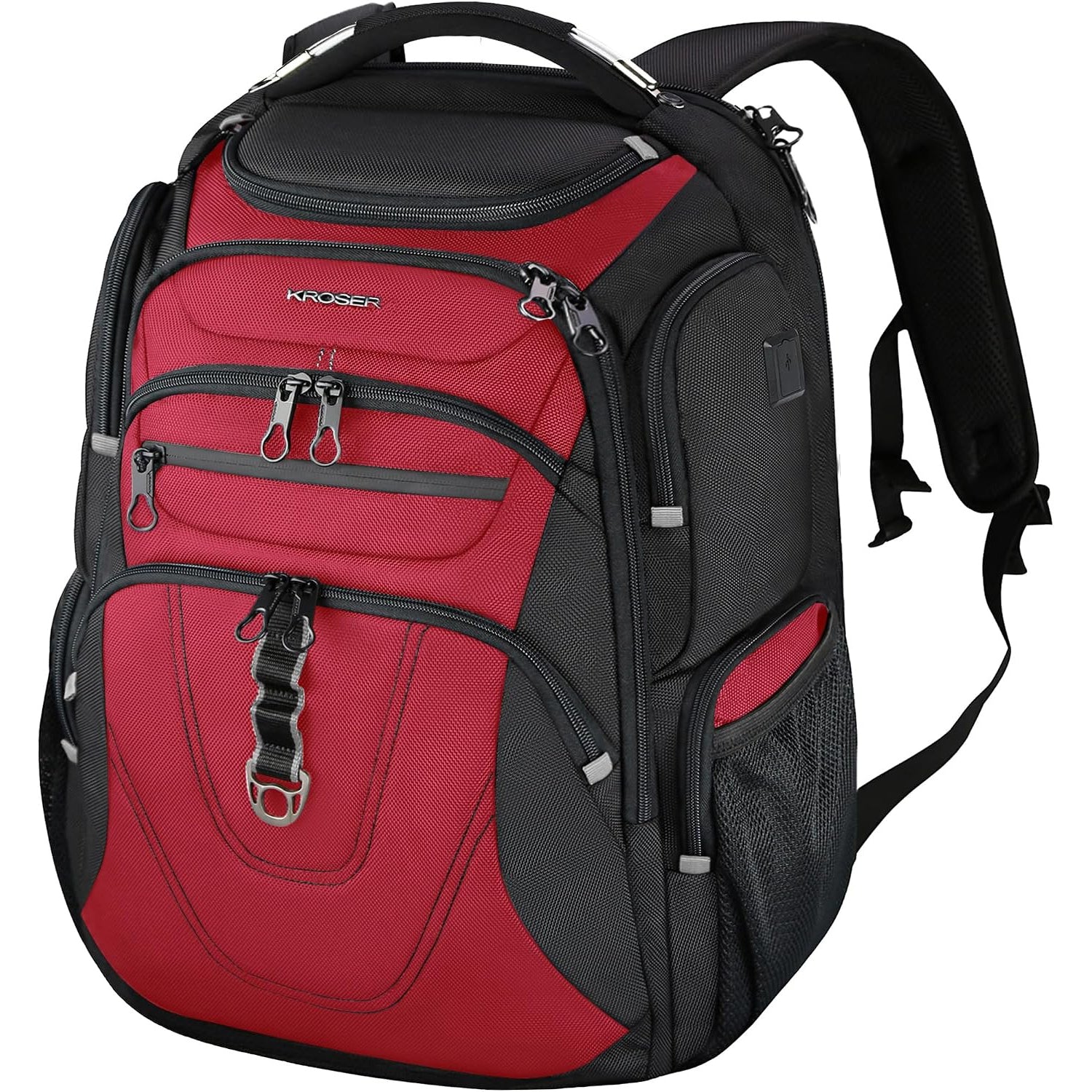 KROSER 18.4 Inch TSA Laptop Backpack Black / Red