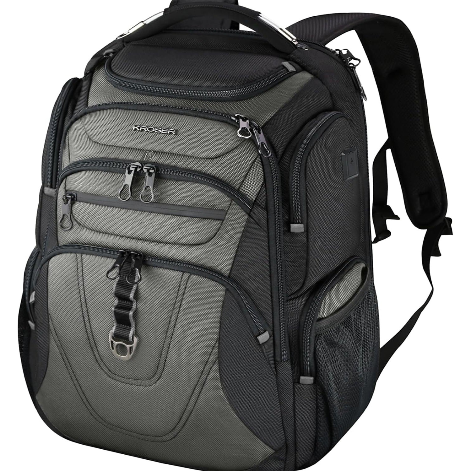 KROSER 18.4 Inch TSA Laptop Backpack BLACK/ARMY Green
