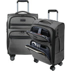 KROSER Grey 20 Inch Softside Carry-On with TSA Lock & USB