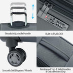 KROSER Grey 20 Inch Softside Carry-On with TSA Lock & USB