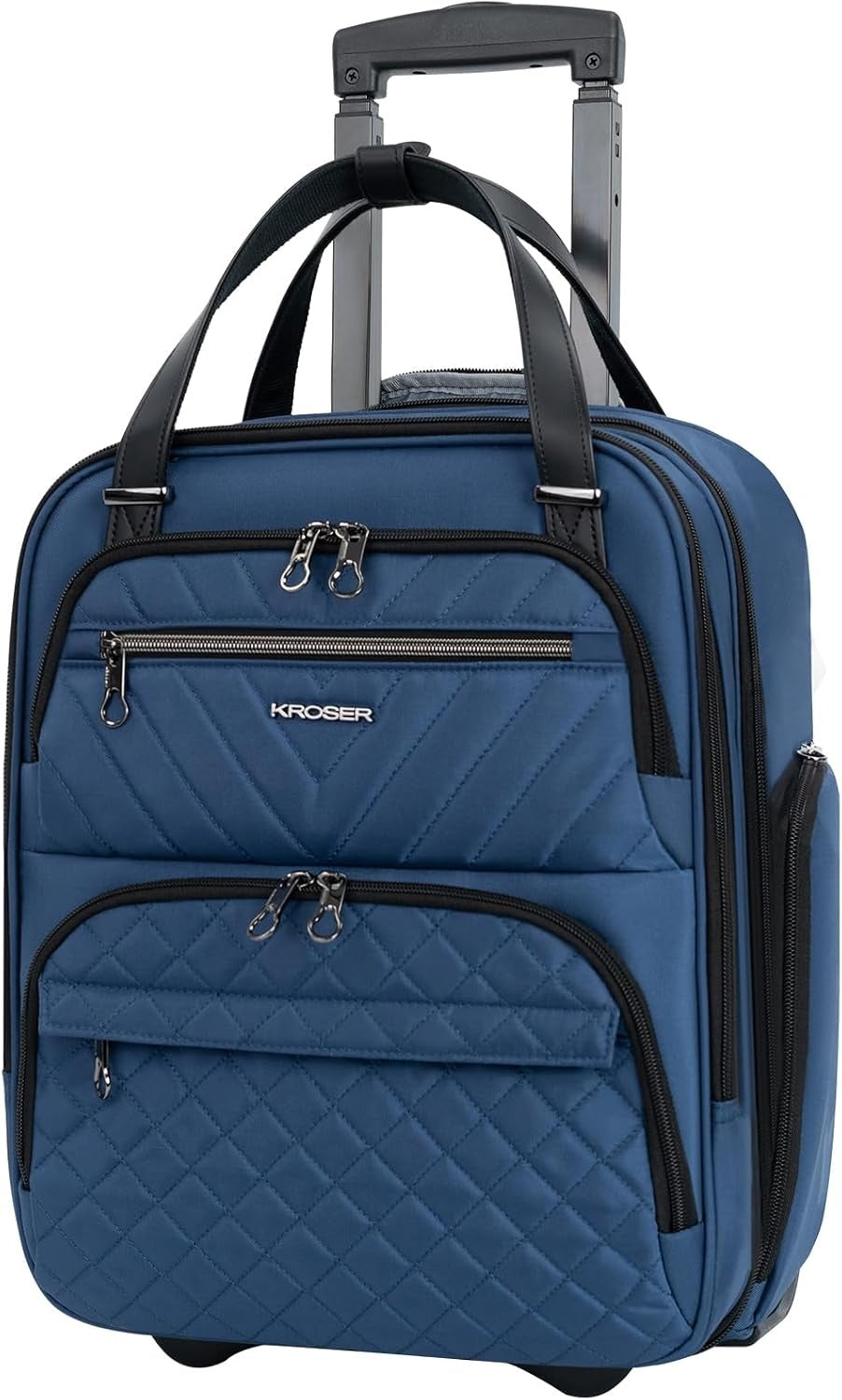 KROSER 16 Inch Underseat Carry-On Suitcase with Laptop Compartment