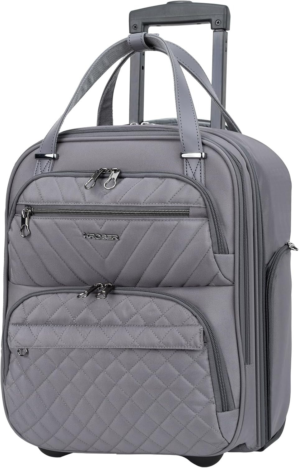KROSER 16 Inch Underseat Carry-On Suitcase with Laptop Compartment