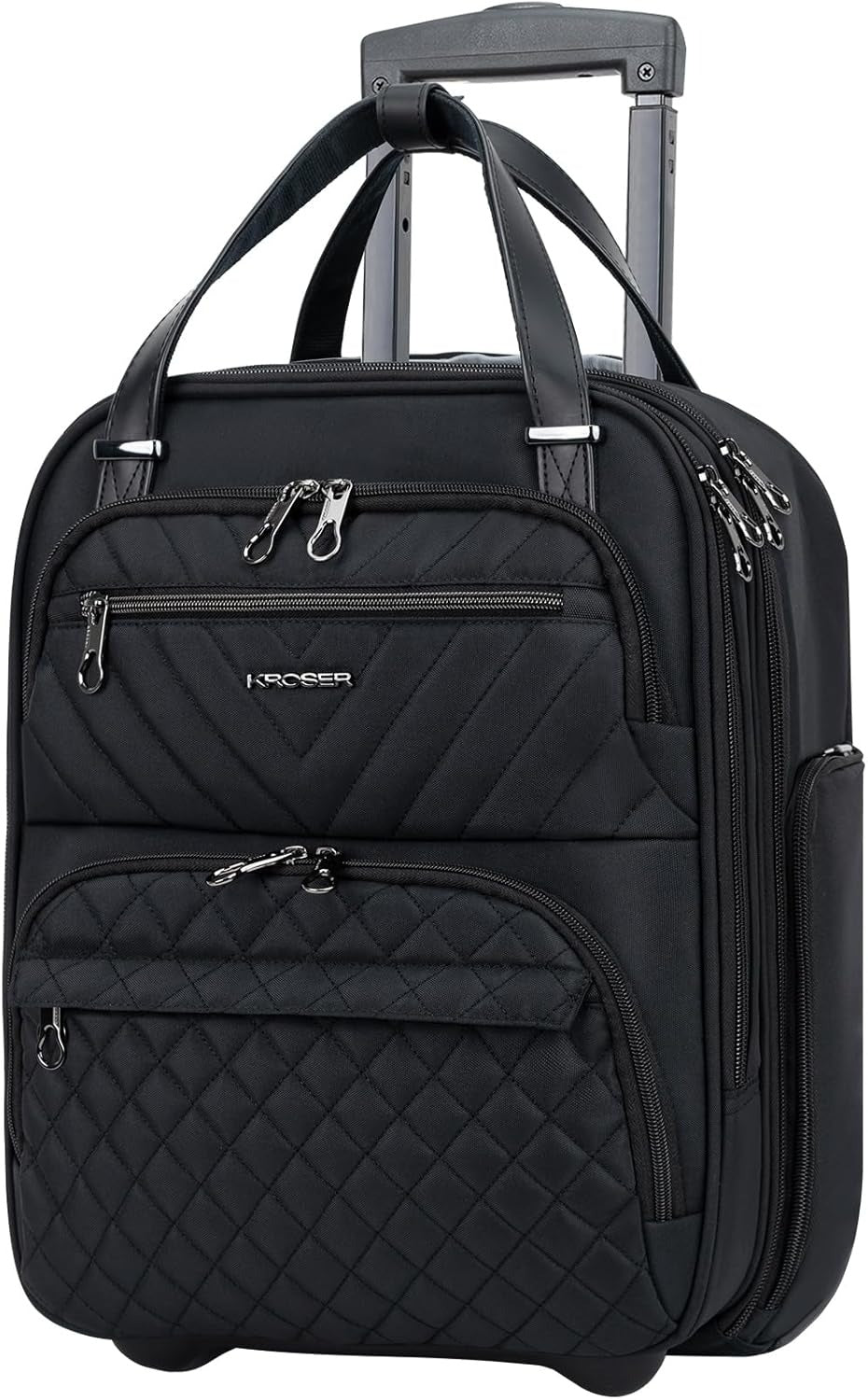 KROSER 16 Inch Underseat Carry-On Suitcase with Laptop Compartment