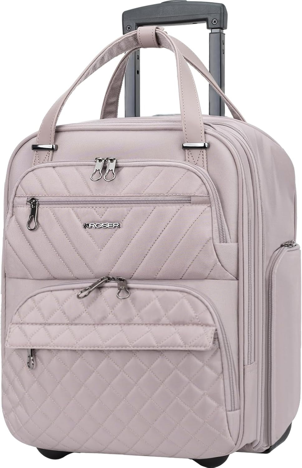 KROSER 16 Inch Underseat Carry-On Suitcase with Laptop Compartment