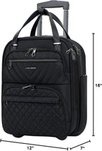 KROSER 16 Inch Underseat Carry-On Suitcase with Laptop Compartment