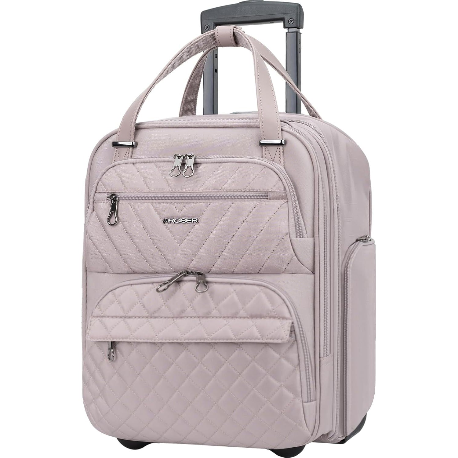 KROSER 16 Inch Underseat Carry-On Suitcase with Laptop Compartment