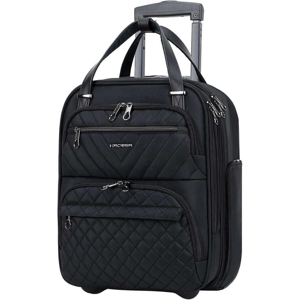 KROSER 16 Inch Underseat Carry-On Suitcase with Laptop Compartment