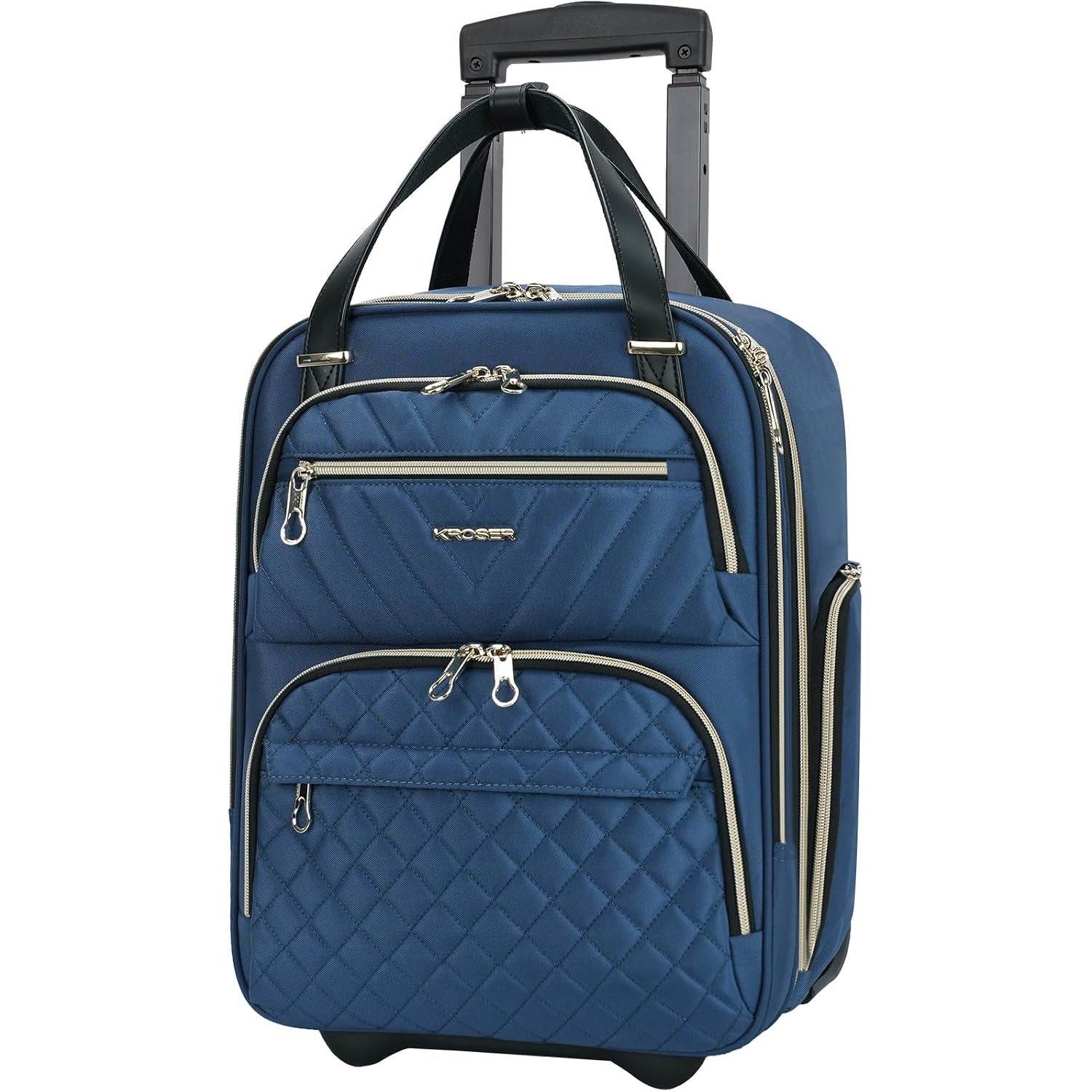 KROSER 16 Inch Underseat Carry-On Suitcase with Laptop Compartment